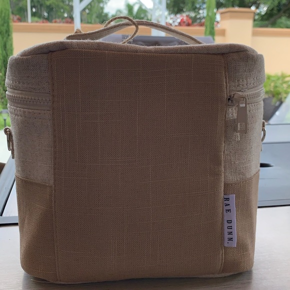 NWT Rae Dunn Lunch tote with Removable Shoulder Strap and Utensil Case - Picture 2 of 8
